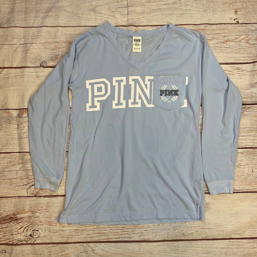 VS PINK Retired Campus Tee Long Sleeve XS